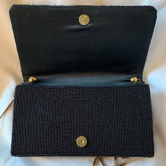Carla Marchi vintage black beaded handbag/evening bag - Picture 2 of 7